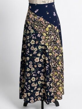LOFT Floral Patterned Long Maxi Skirt XL